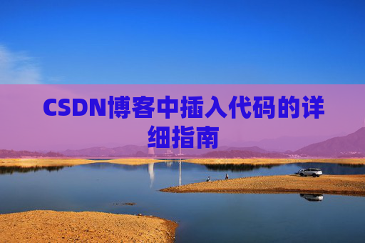 CSDN博客中插入代码的详细指南